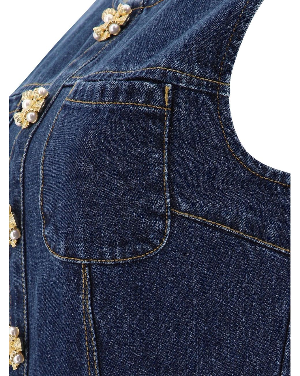 self portrait denim skater dress self-portrait - Denim Skater Mini Dress
