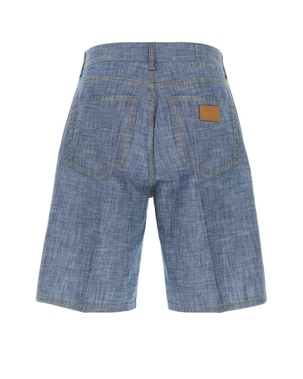 Fendi Blue Light Chambray Bermuda Shorts