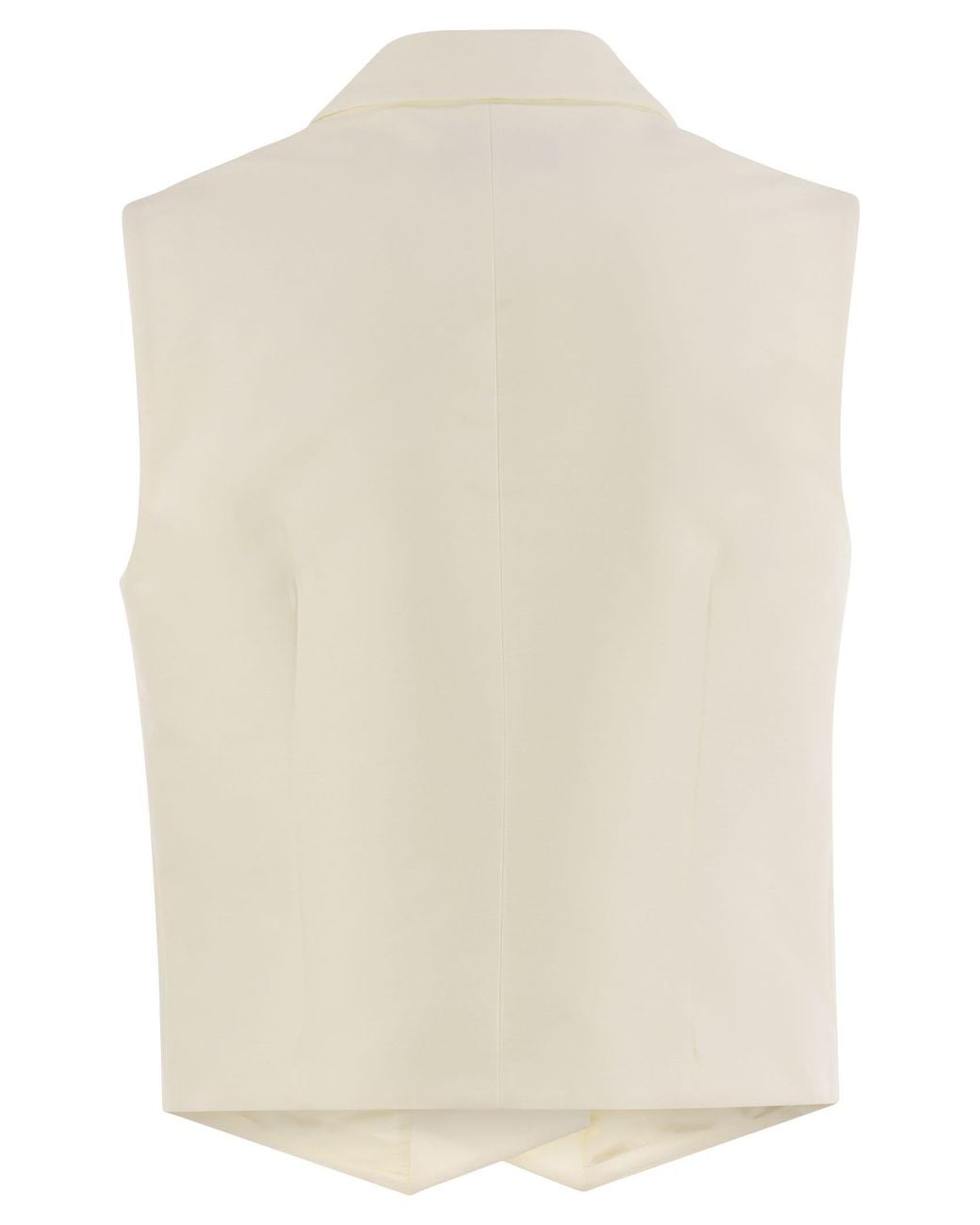 MVP WARDROBE White Double-Breasted Cotton And Silk Waistcoat