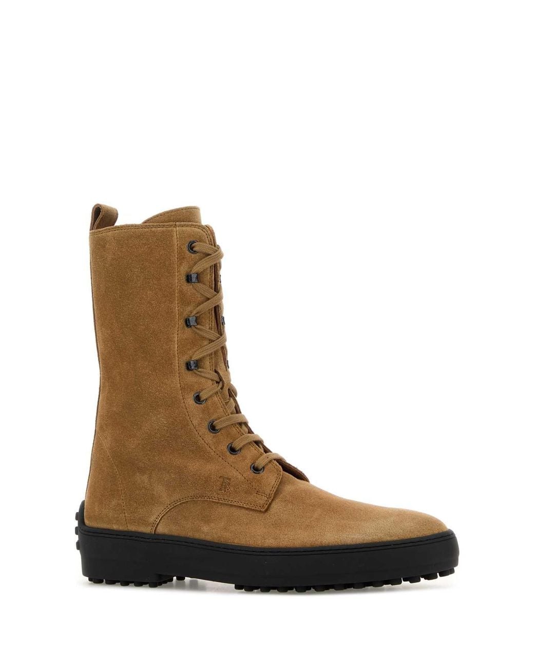 Tod's Brown Camel Suede Winter Ankle Boots