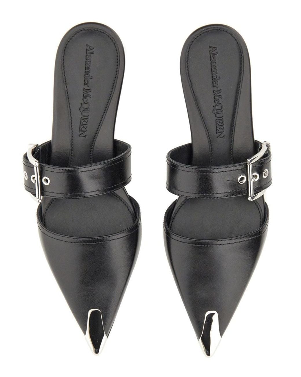 McQueen White Alexander Mc Queen Mule Punk
