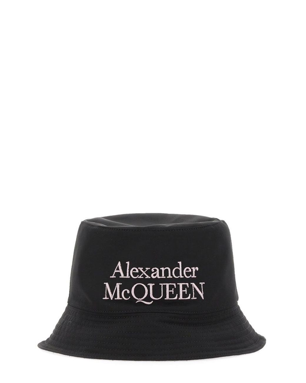 McQueen Black Reversible Bucket Hat for men