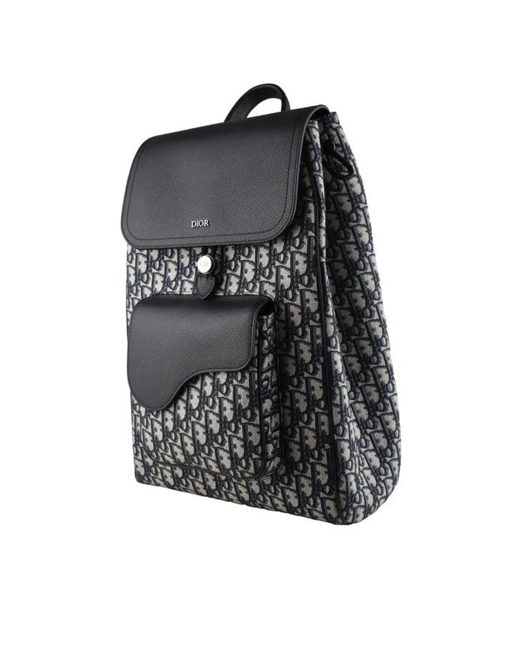 Dior Black Saddle Backpack