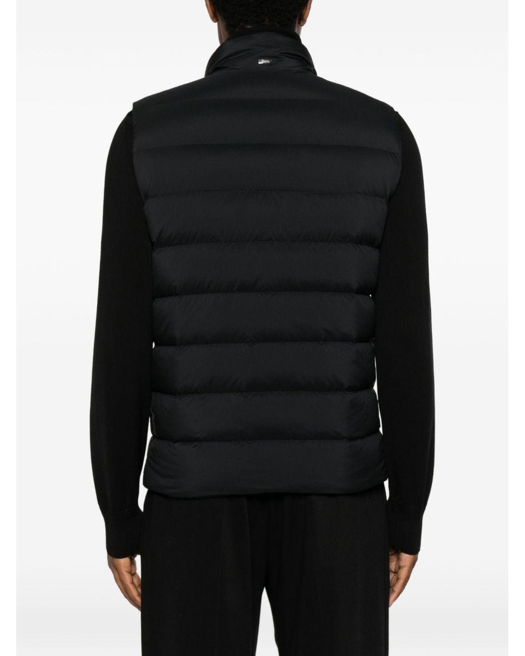 Herno Black Down Vest for men