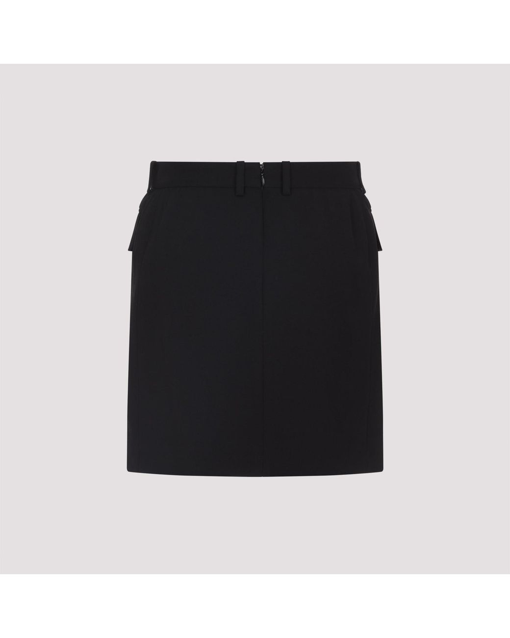 Balenciaga Black Twill Mini Skirt Viscose
