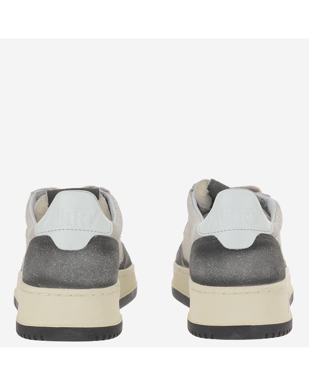 Autry Gray Suede Insert Leather Sneakers