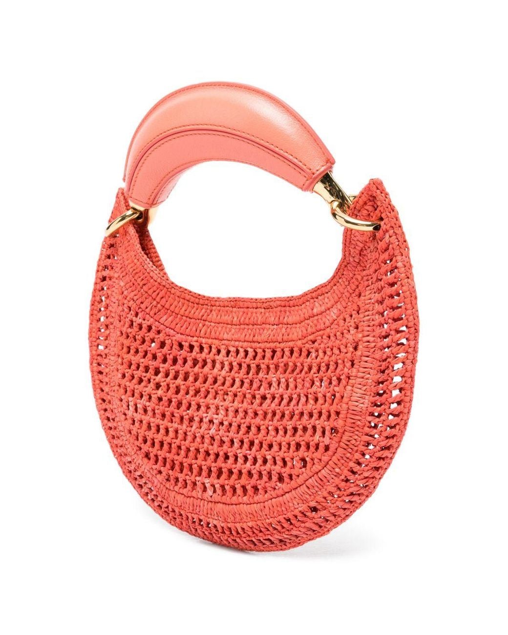 Chloé Pink Summer Banana Rafia Mini Hobo Bag
