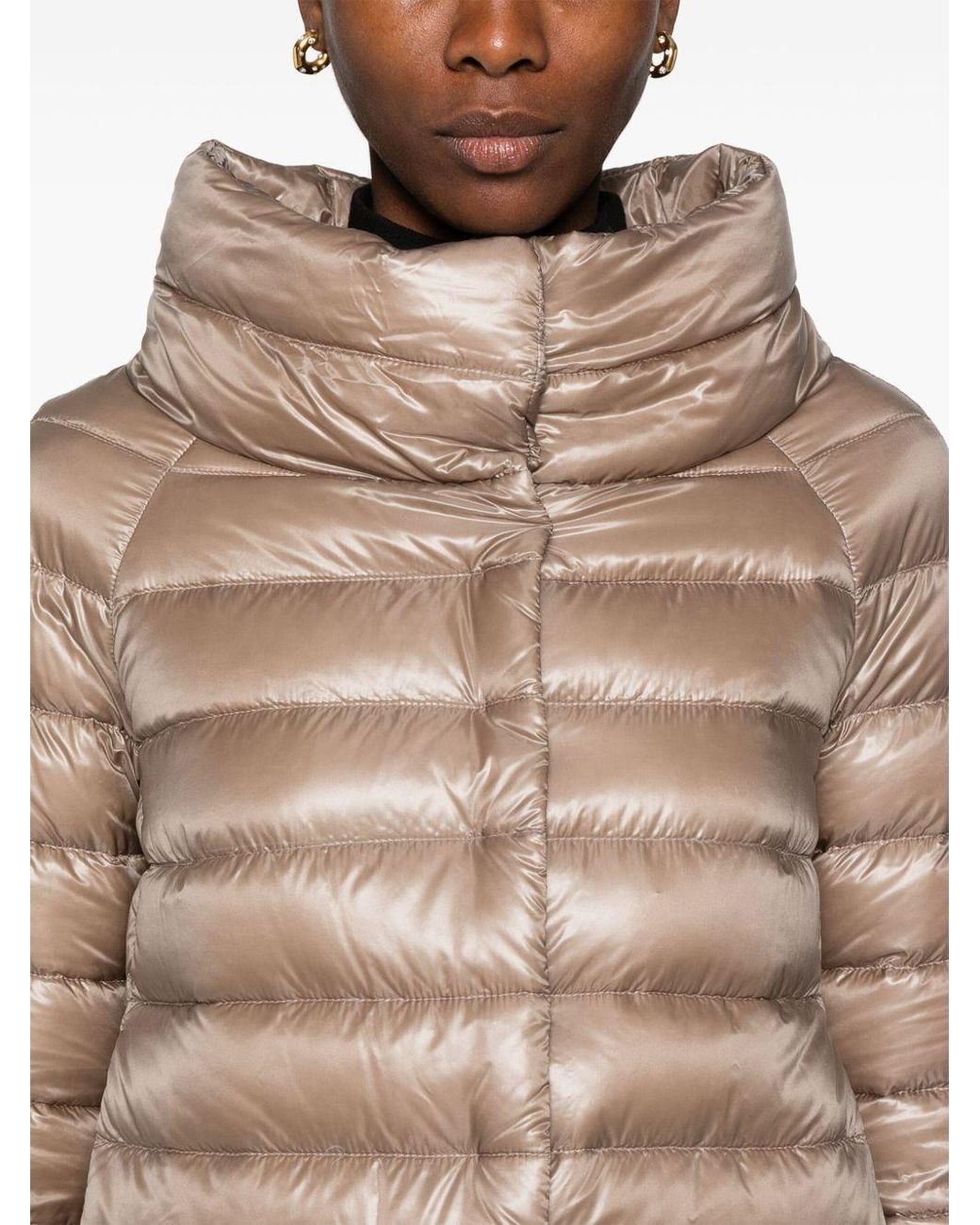 Herno Brown Sofia Nylon Cape