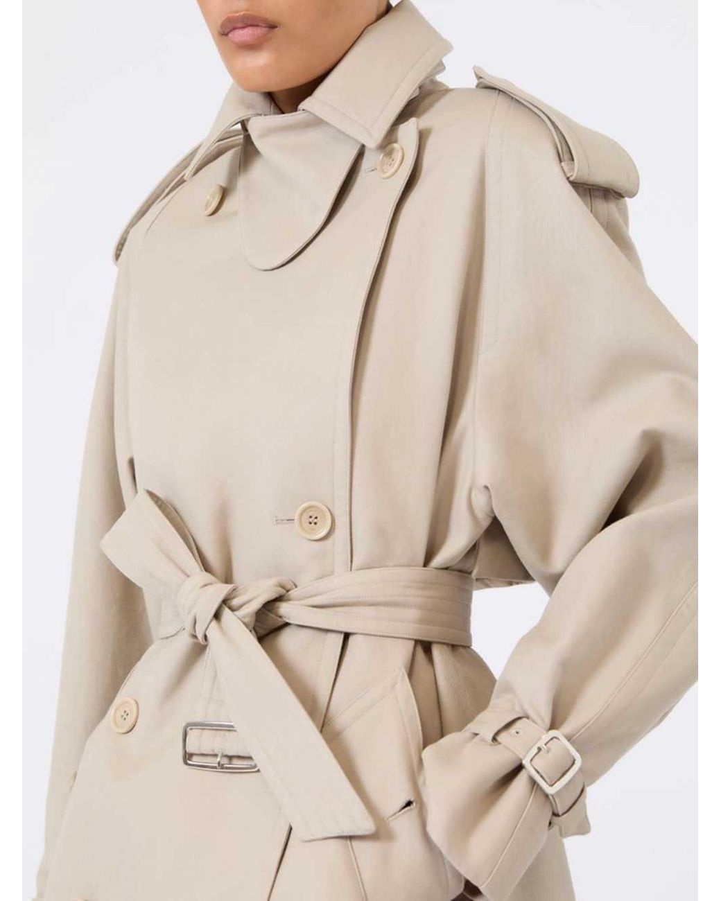 Max Mara Natural Short Cotton Duster Coat