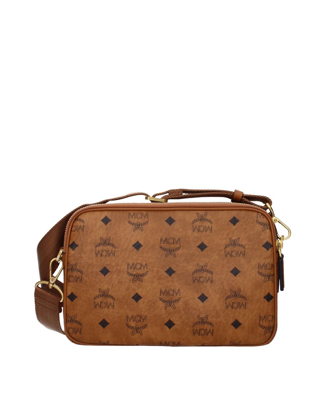 MCM Brown Crossbody Bag/Cognac Fabric