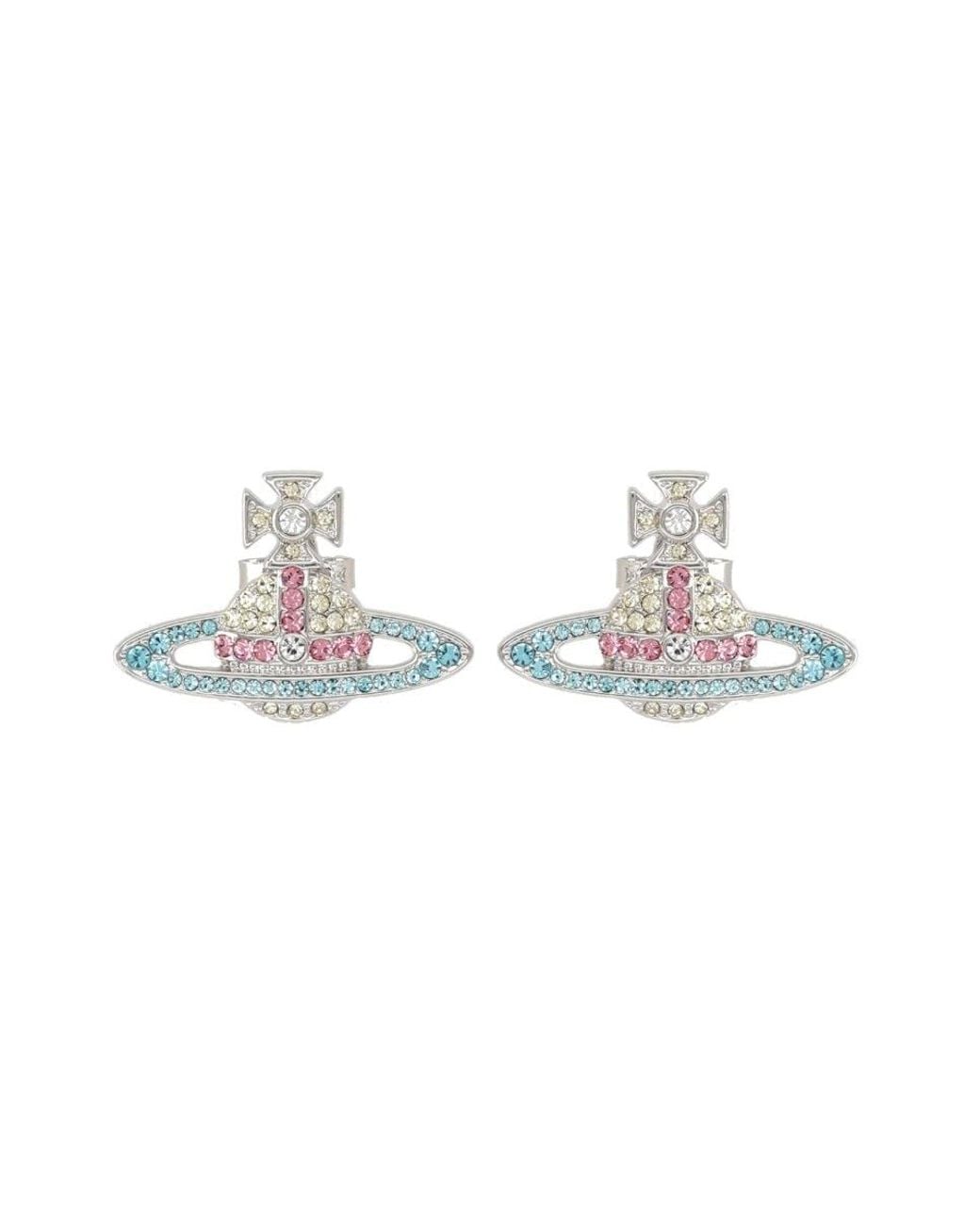 Vivienne Westwood White Kika Mini Earrings