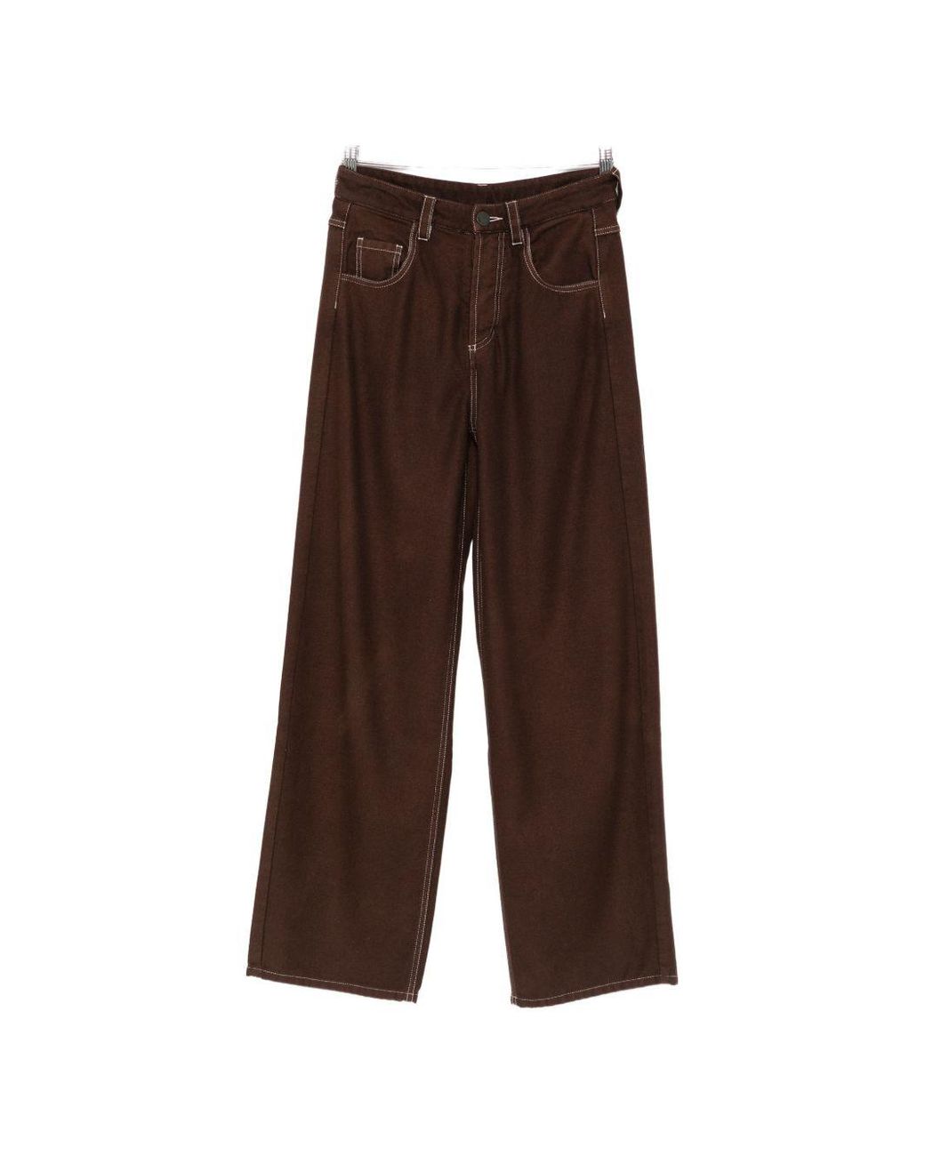 Uma Wang Brown Phyllis Wool Blend Trousers