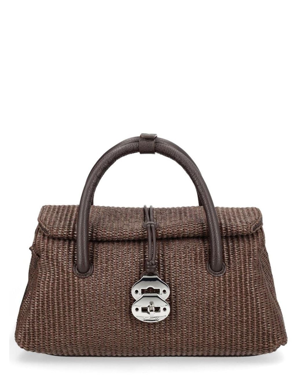 Zanellato Brown Handbag Dotta Vimini