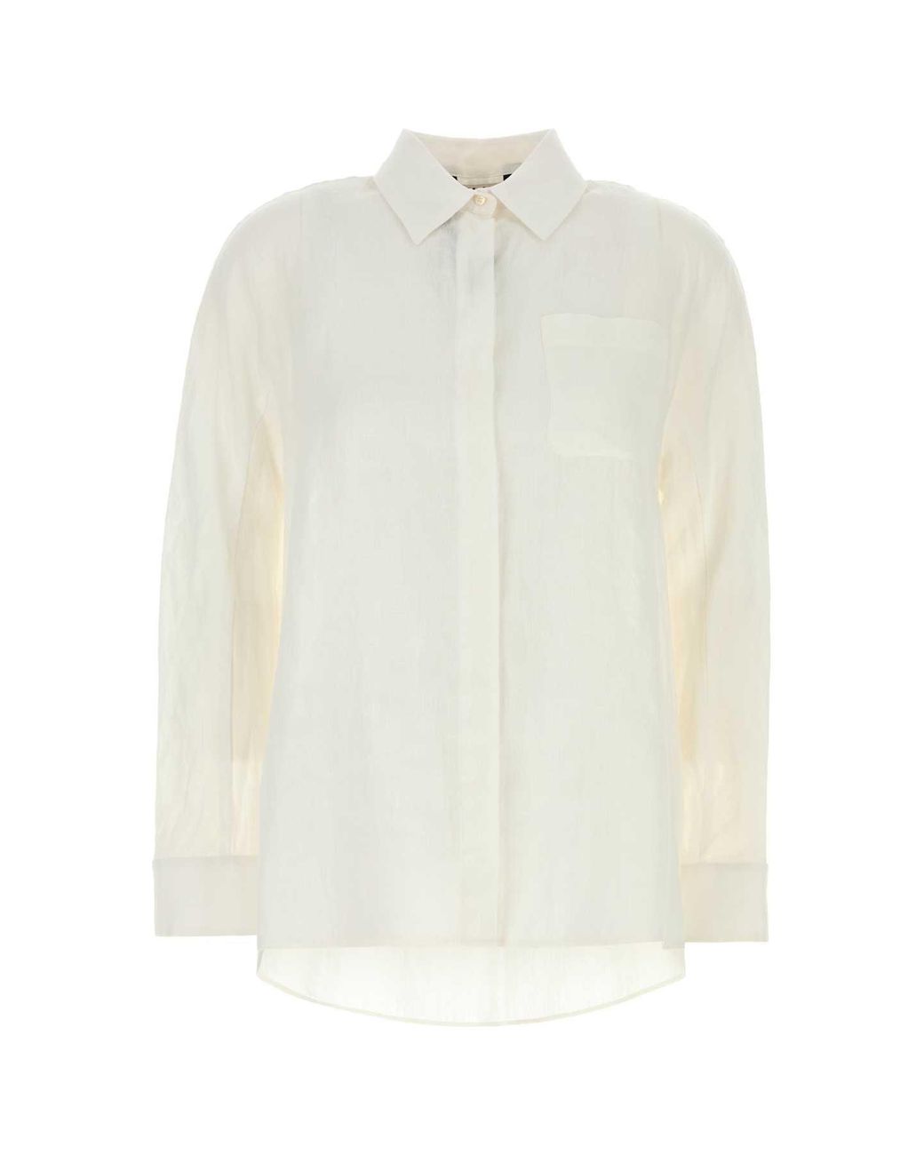 Max Mara White Regular Solid Shirt
