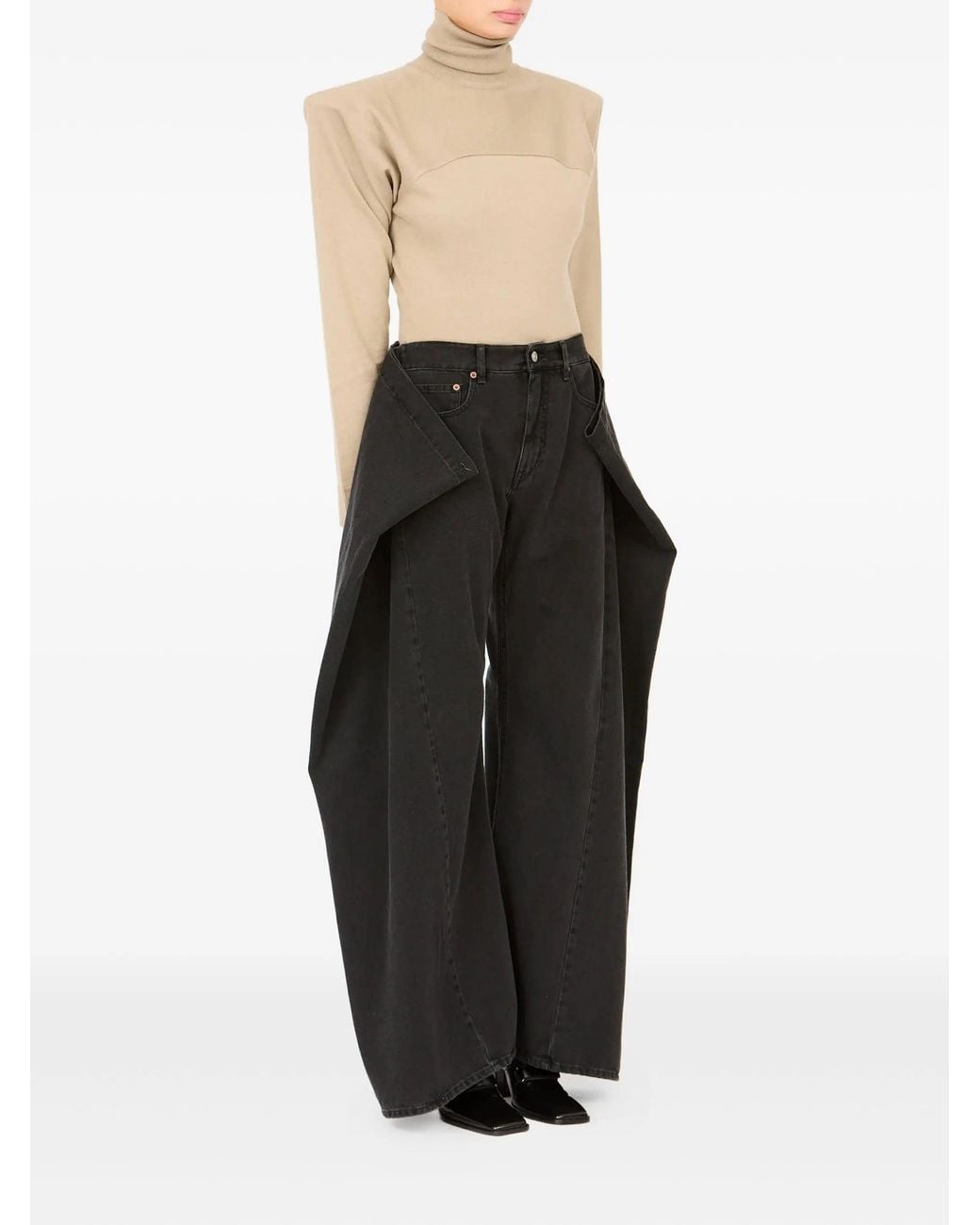 MM6 by Maison Margiela Black Pants 5 Pockets