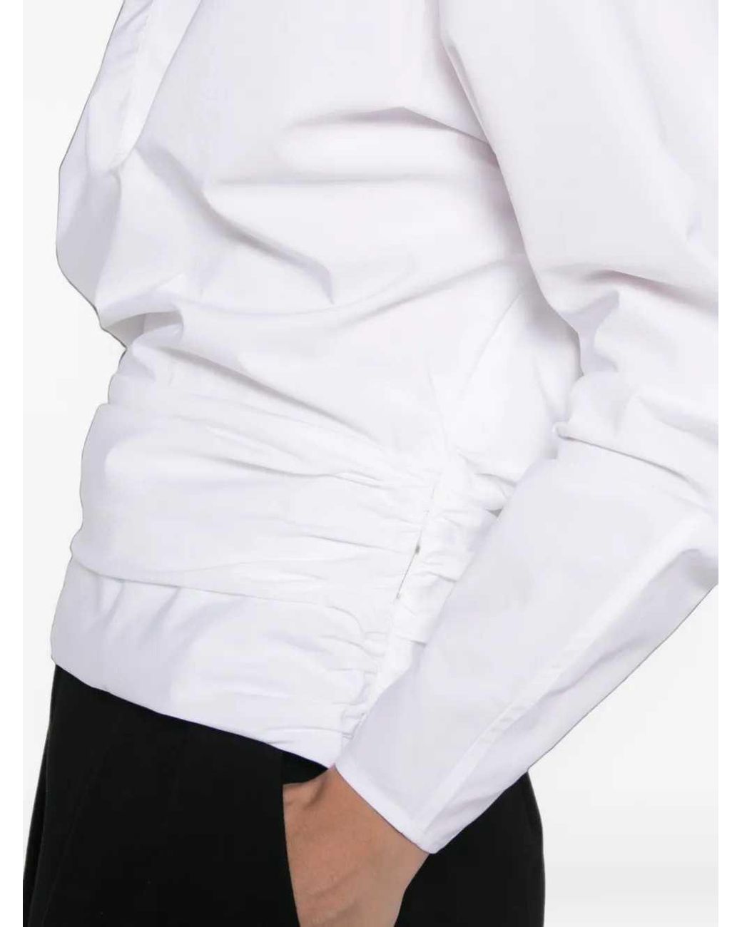 Jacquemus White Colombe V Neck Blouse