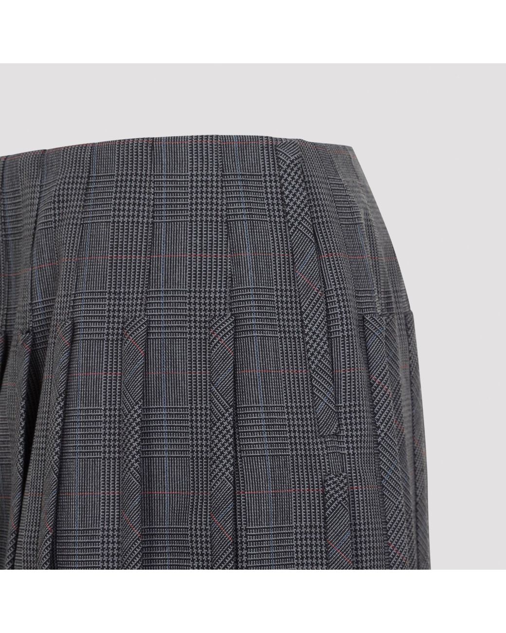 Thom Browne Black Low Rise Mini Narrow Pleated Skirt