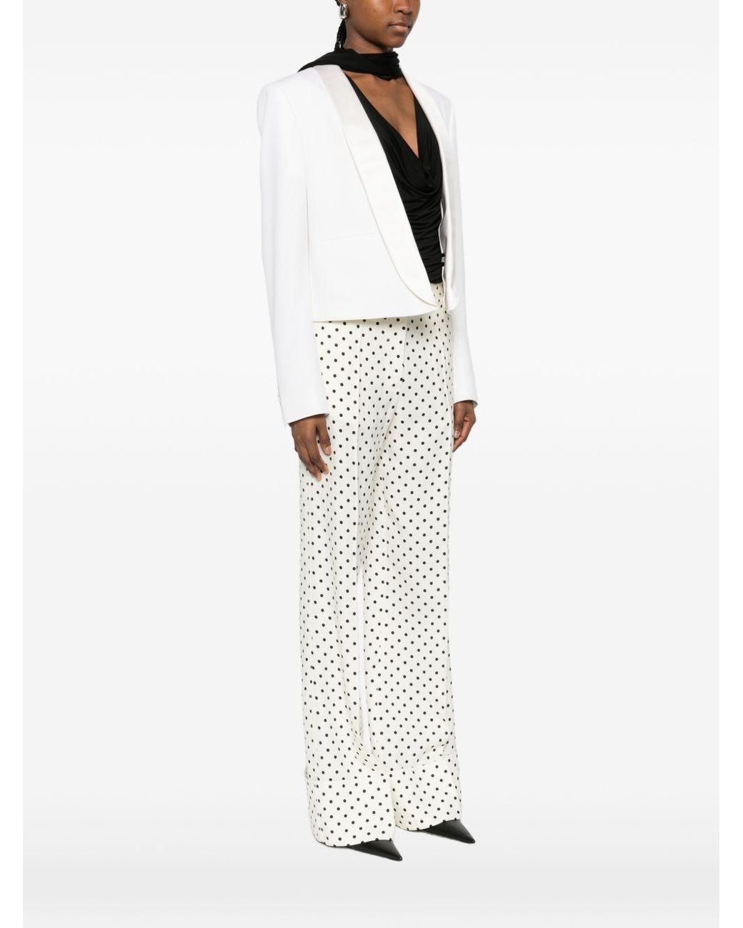 Tom Ford White Wool Tuxedo Jacket