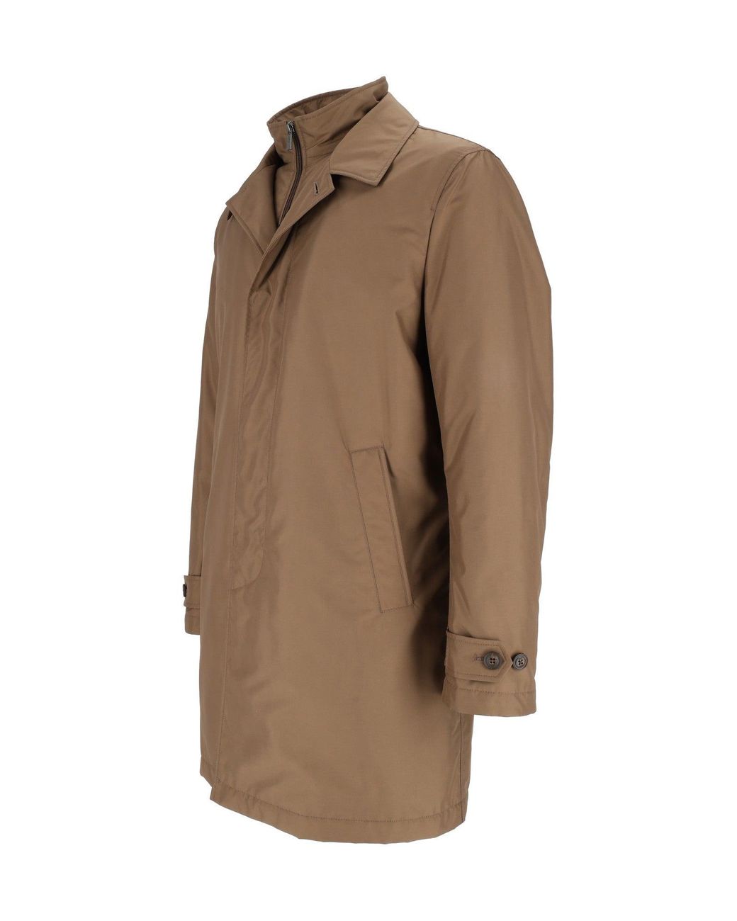 Fay Brown Morning Mid-Length Concealed-Zip Coat