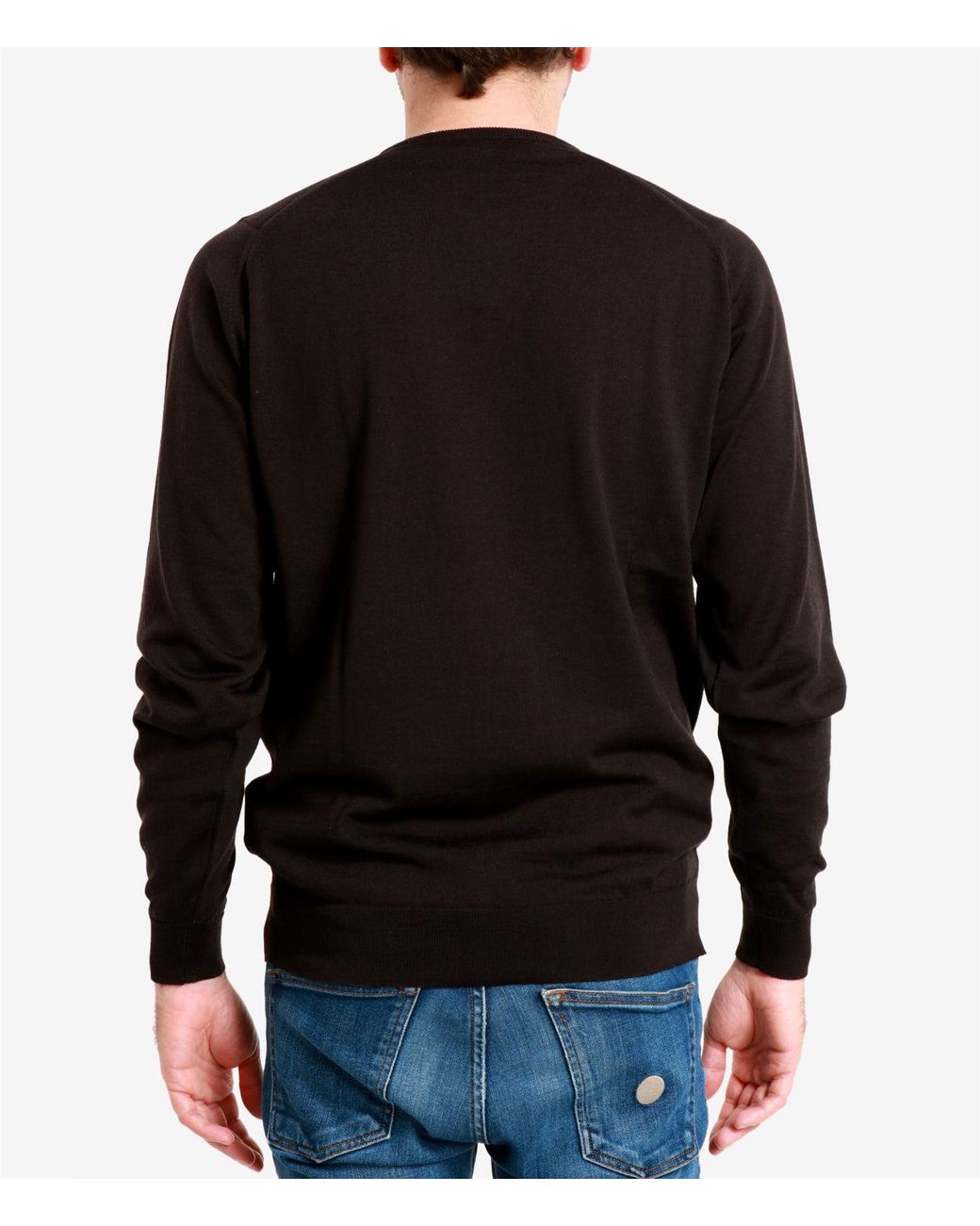 John Smedley Trui Bruin in het Black voor heren