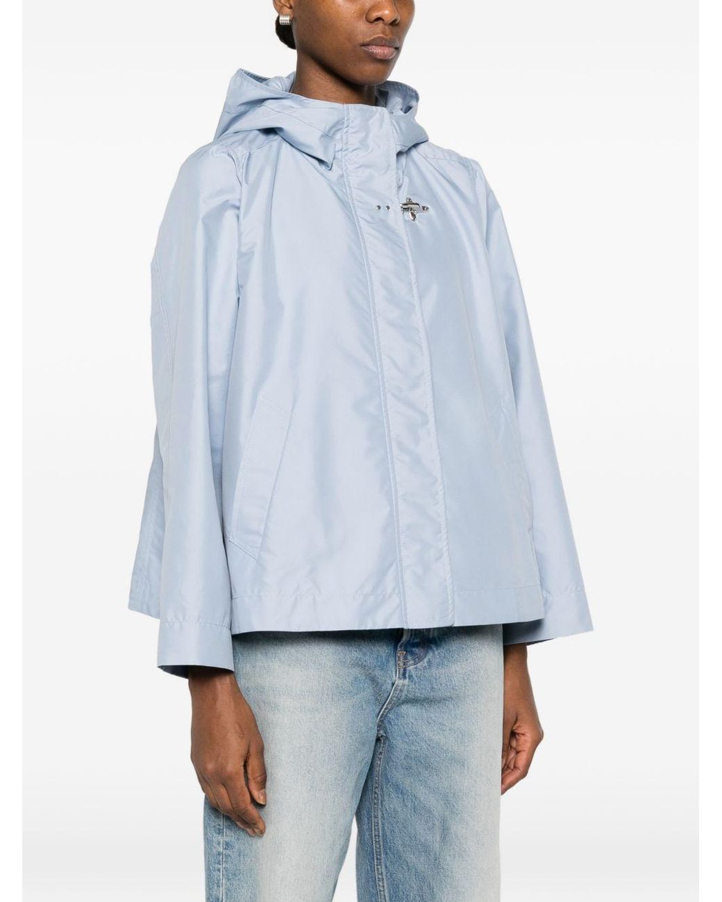 Fay Blue Short Hooded Parka Coat