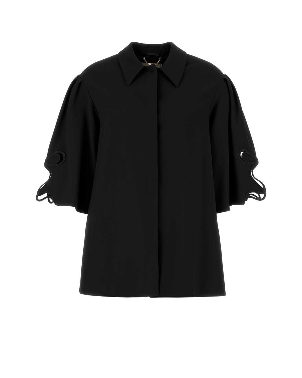 Blumarine Black Oversize Cady Blazer