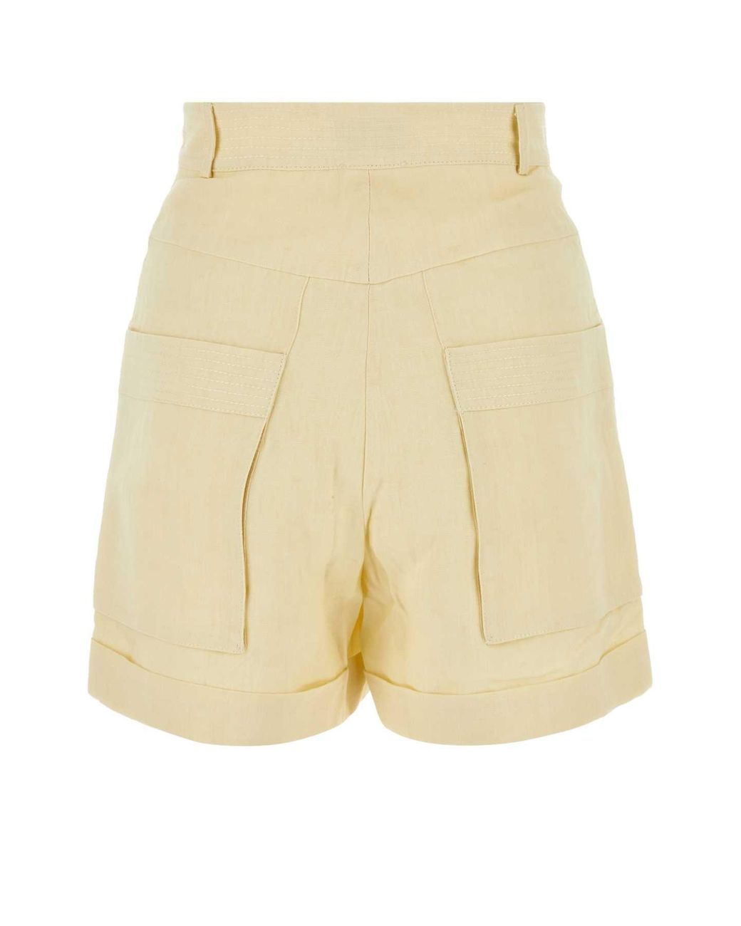 LeKasha Natural Ivory Linen Ashraf Shorts