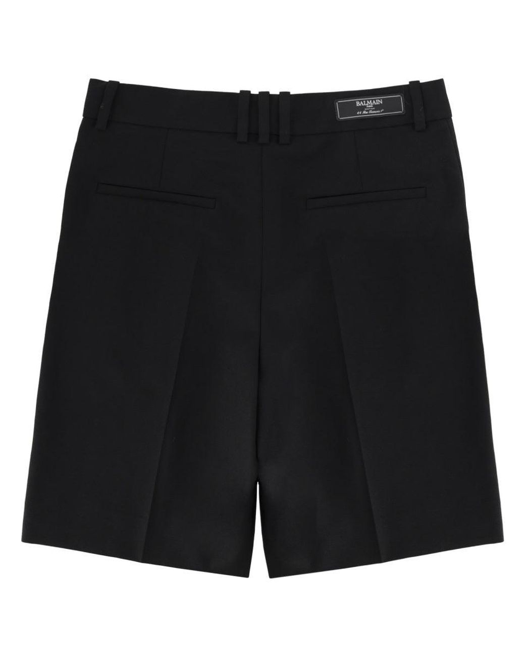 Balmain Black Solid Shorts for men