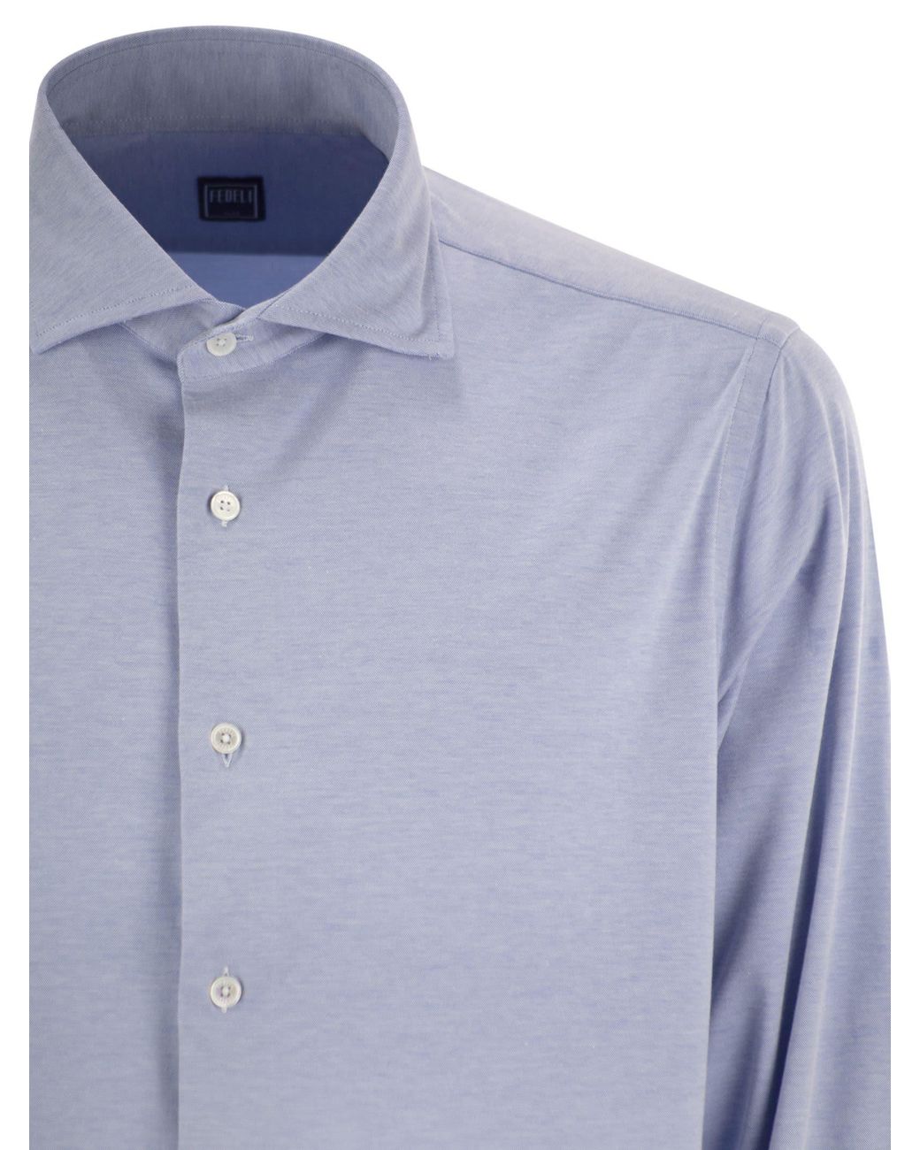 Fedeli Blue Giorgio Techno Jersey Shirt for men