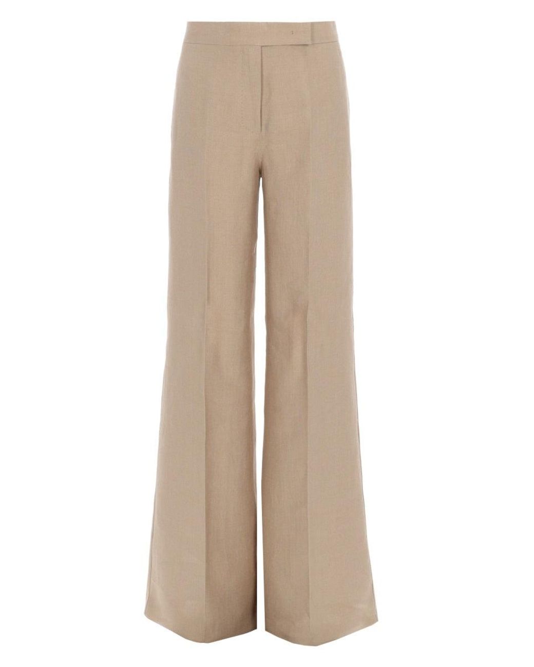Max Mara Natural Flared Flat Front Pants