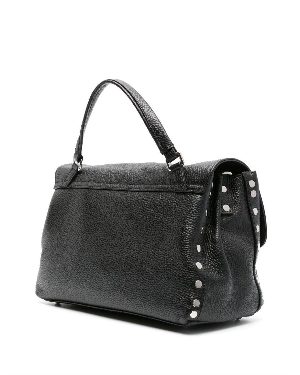 Zanellato Black Postina Daily Small Leather Handbag