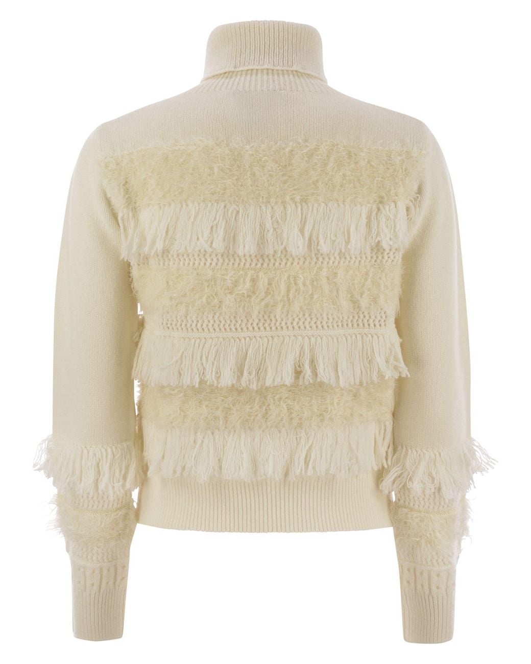 Vanisé Natural Wool And Cashmere Blend Turtleneck Sweater