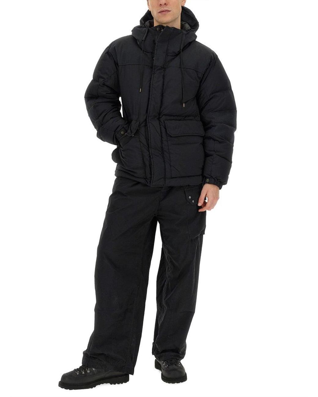 C P Company Black "Vail Combo" Jacket for men