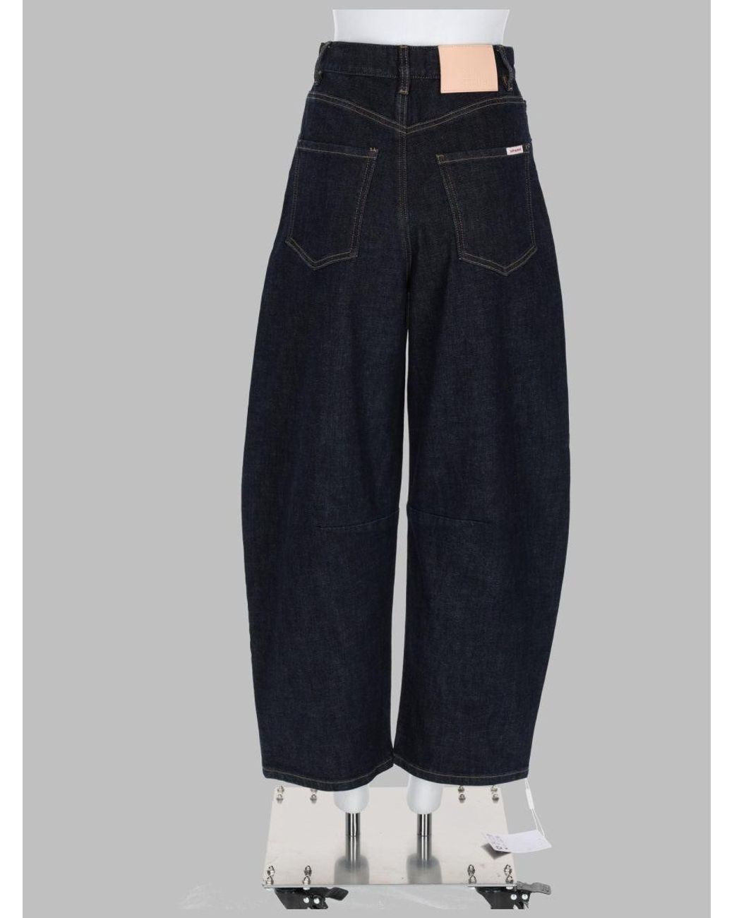 Self-Portrait Blue High-Waist Wide-Leg Cropped Jeans