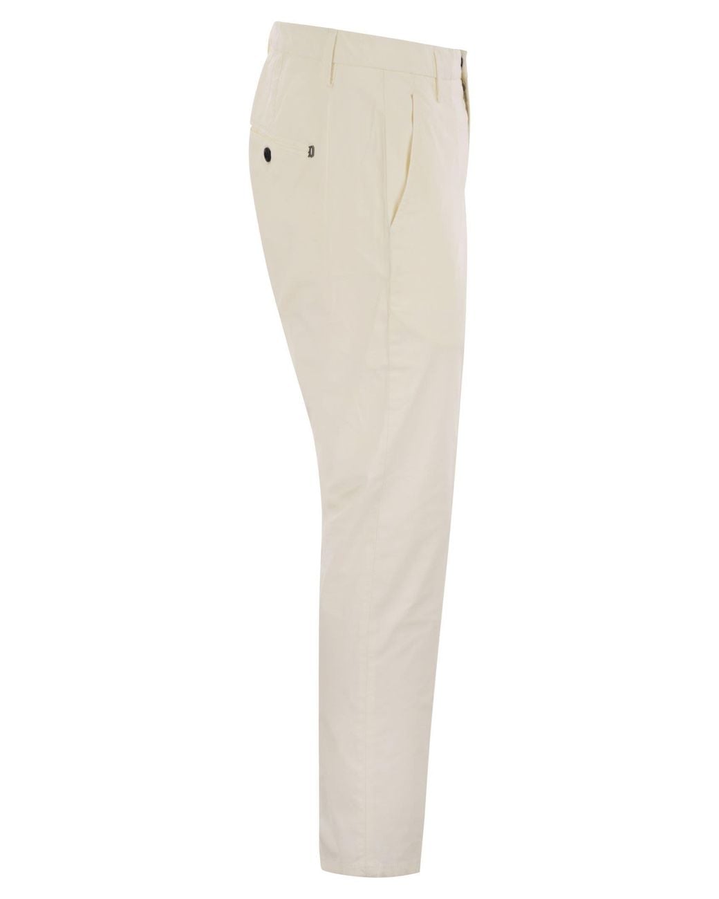 Dondup Natural Alfredo Slim Fit Cotton Trousers for men