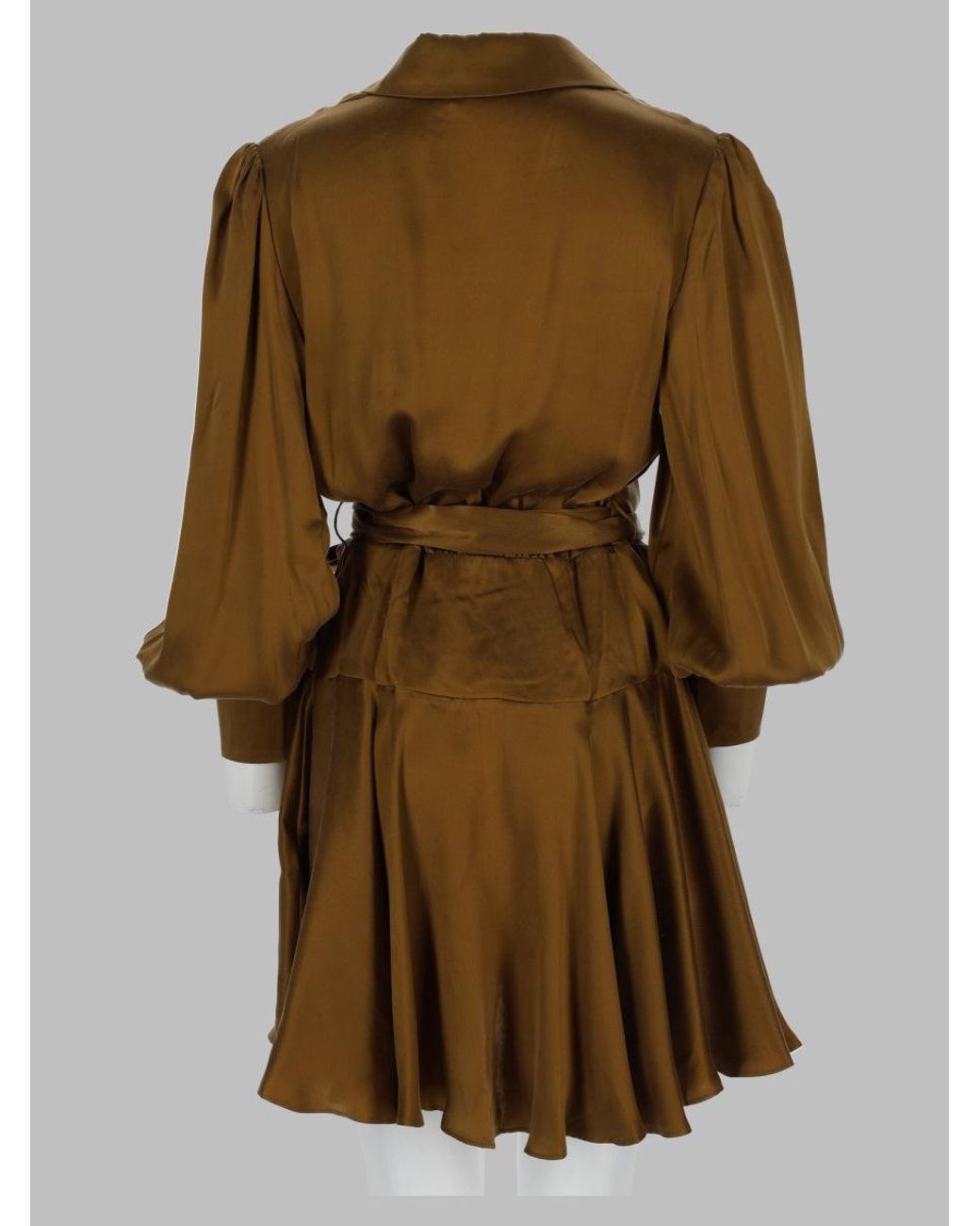 Zimmermann Green Silk Wrap Mini Dress