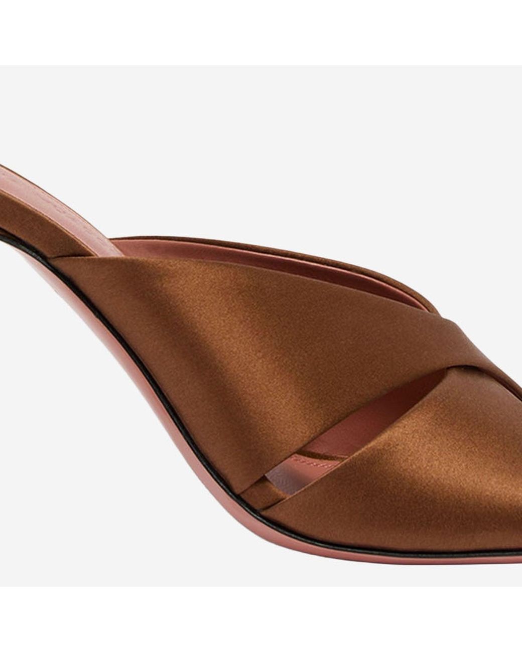 AMINA MUADDI Brown Salma Satin Sandals