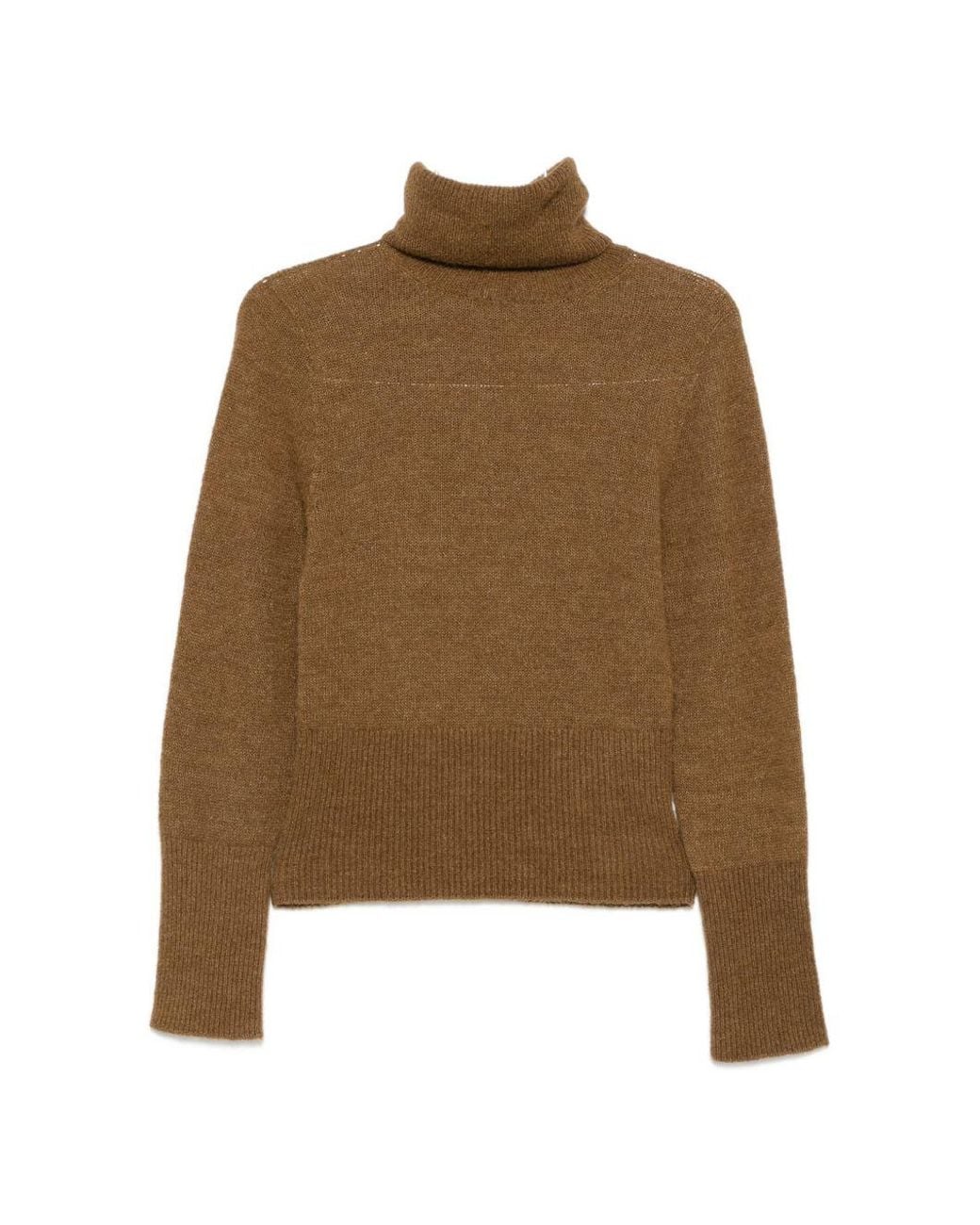 Cortana Brown Eira Wool Turtle-Neck Sweater