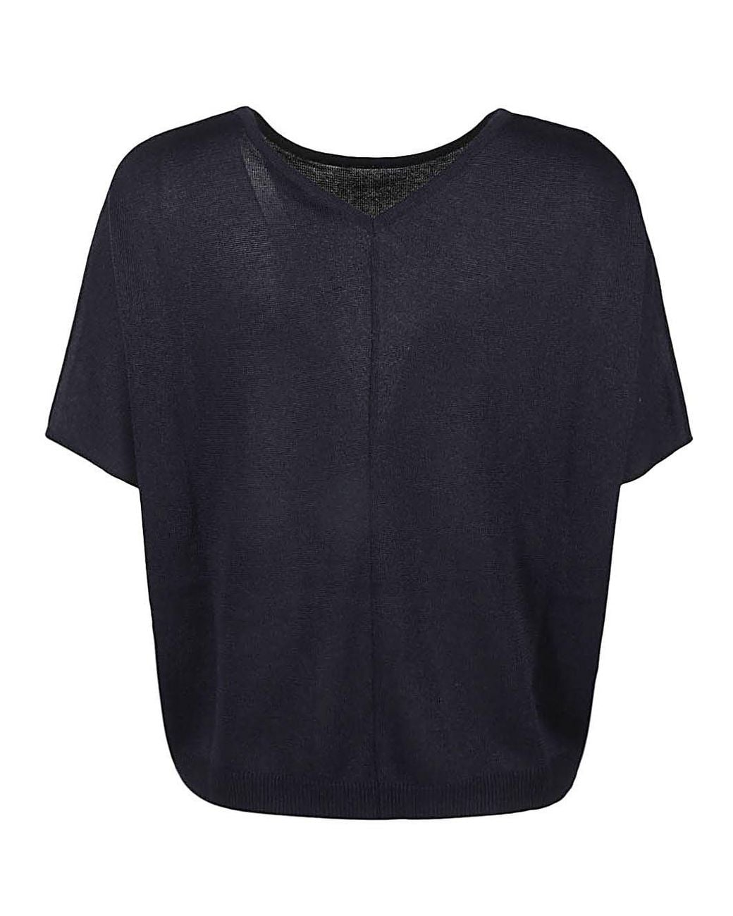 Base London Blue Cotton Blend Top