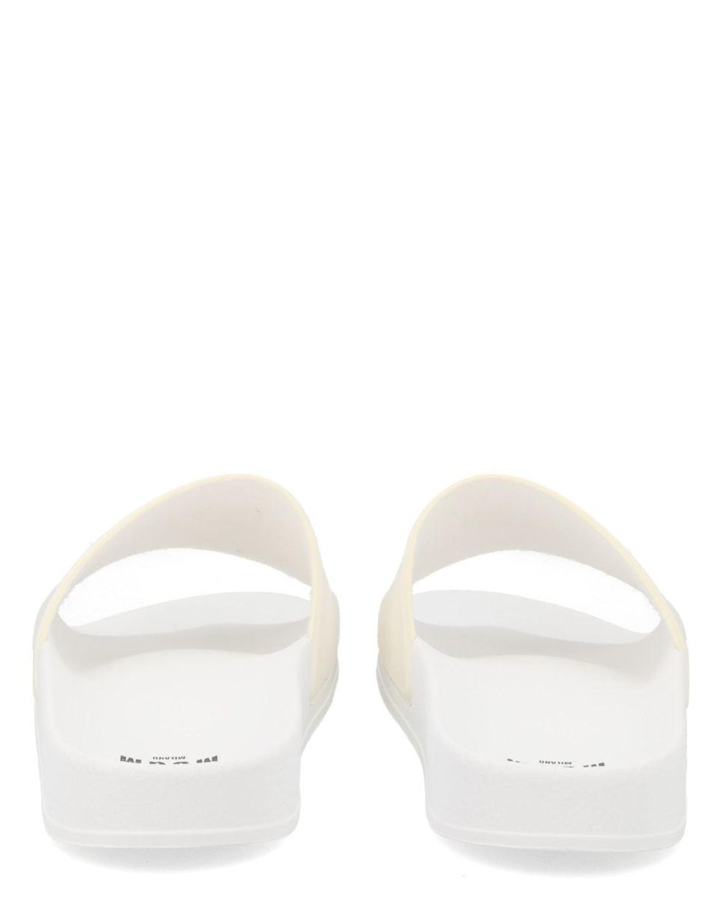 MSGM White Logo Slides for men