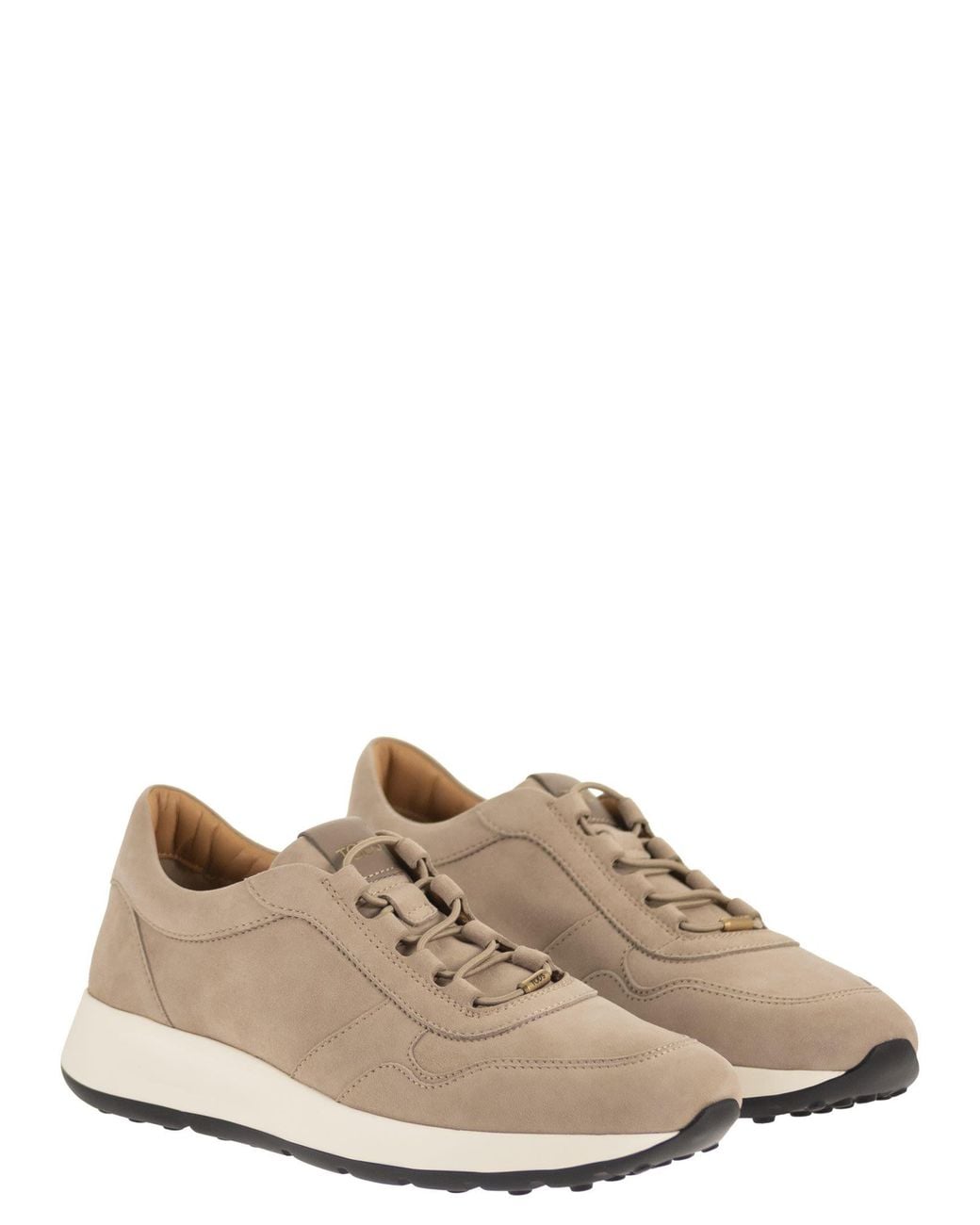 Tod's Brown Goatskin Suede Sneakers