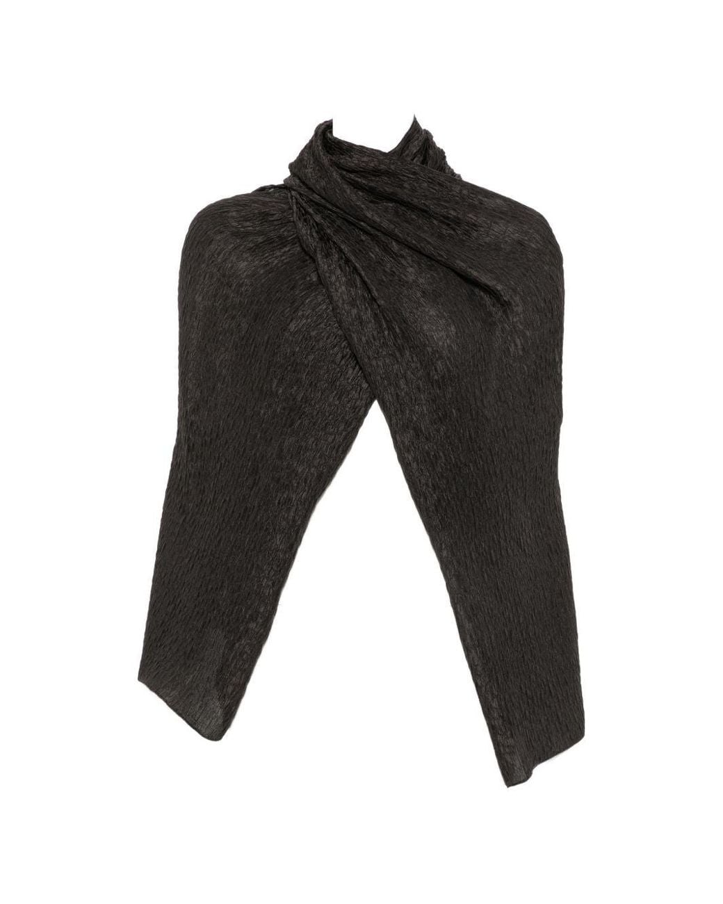 Cortana Black Anhelo Silk Sleeved Stole