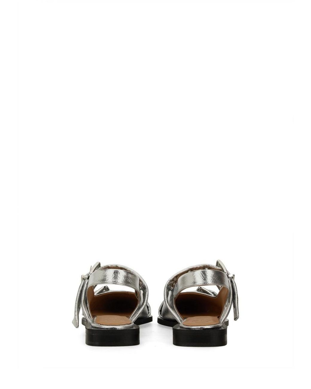 Ganni White Ballerina With Buckle