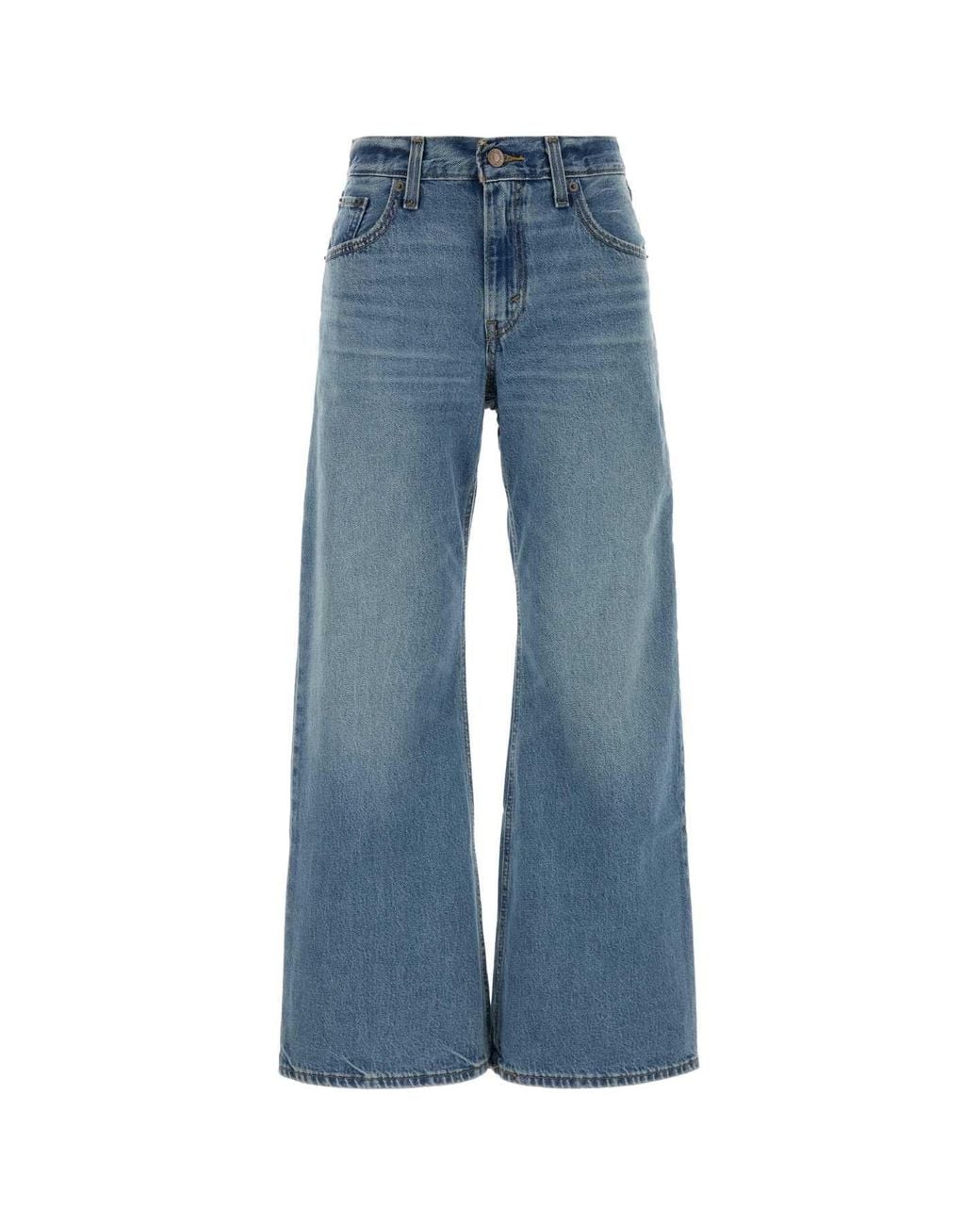Levi's Blue Denim Bootcut Loose Jeans