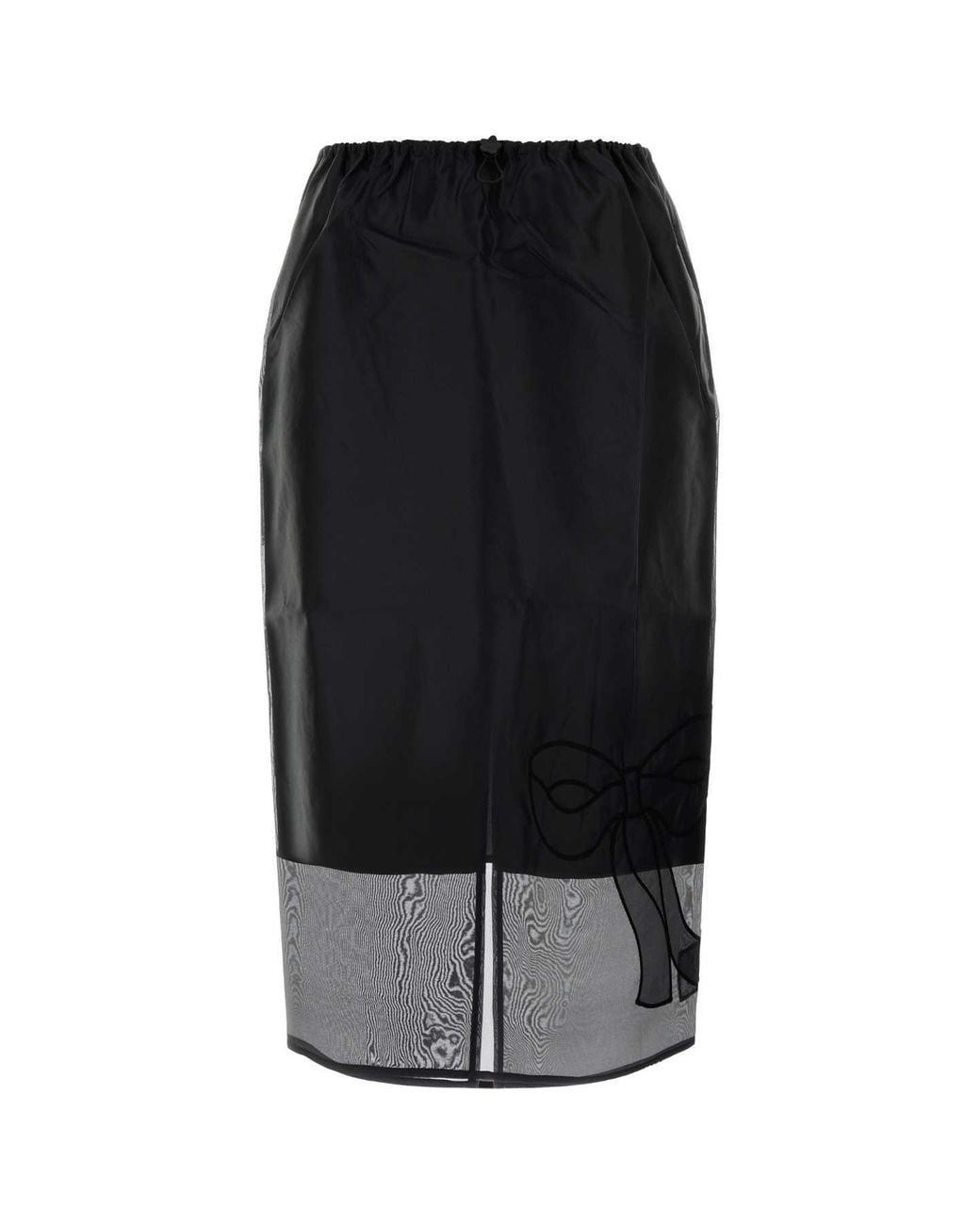 CECILIE BAHNSEN Black Silk Blend Skirt