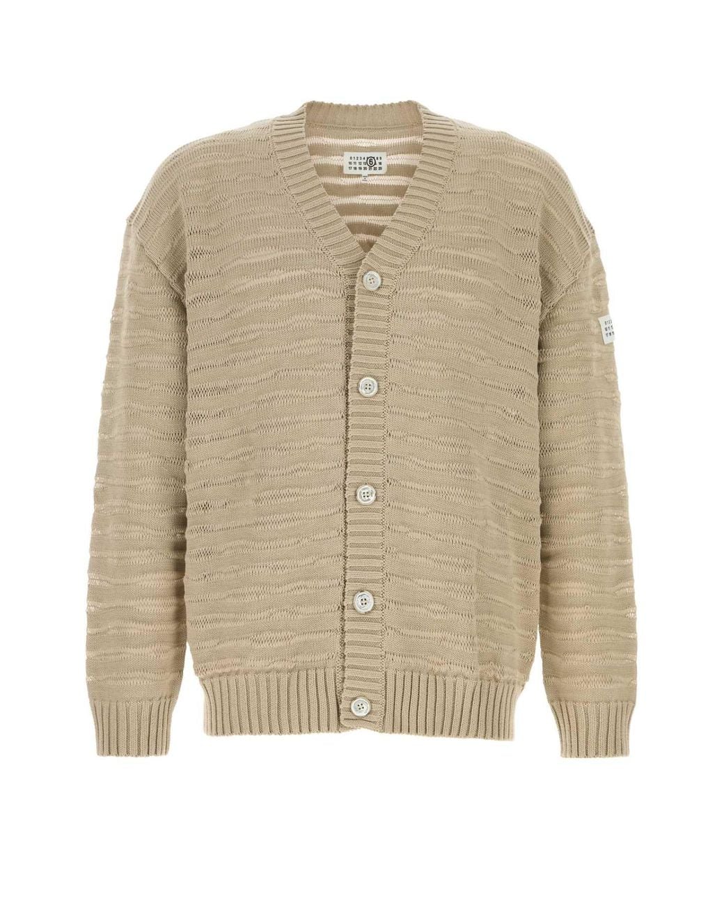 MM6 by Maison Margiela Natural Cotton Cardigan for men
