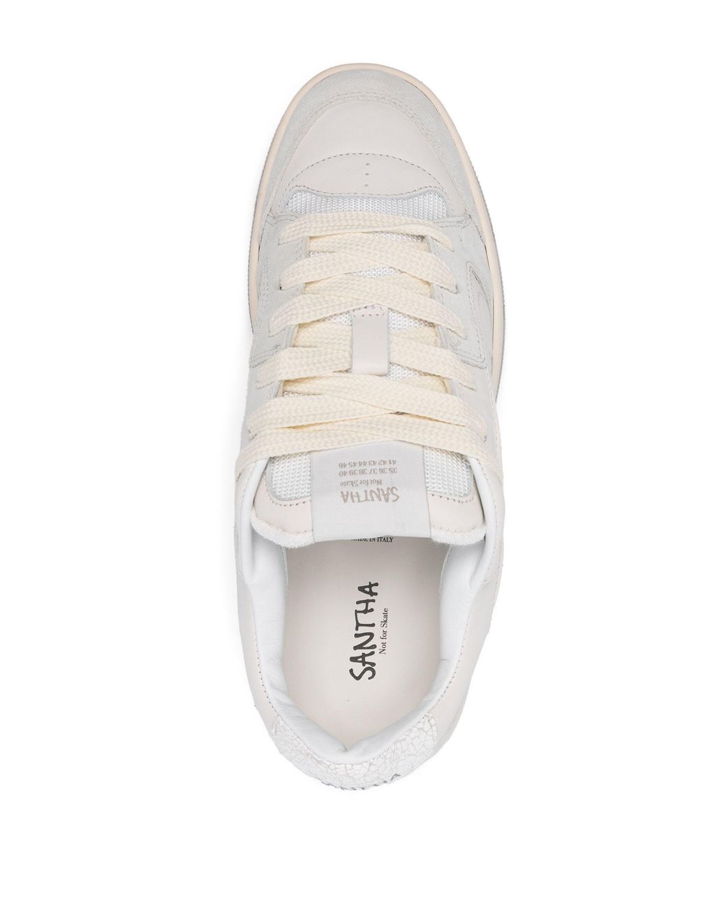 Santha White Calf Suede Leather Sneakers for men