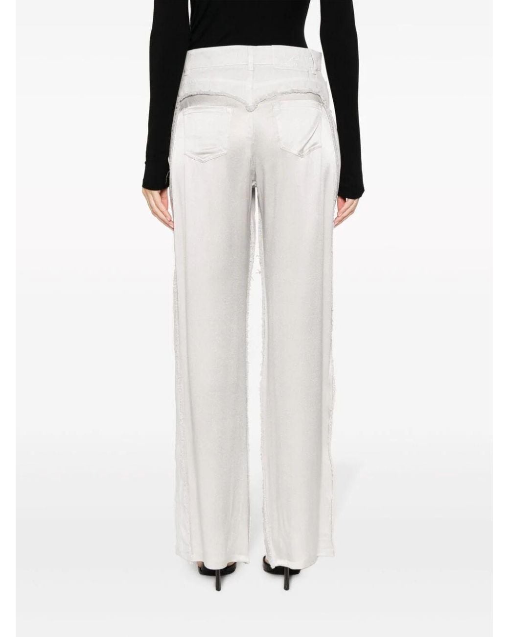 Blumarine White Panta Raso Ins.Denim