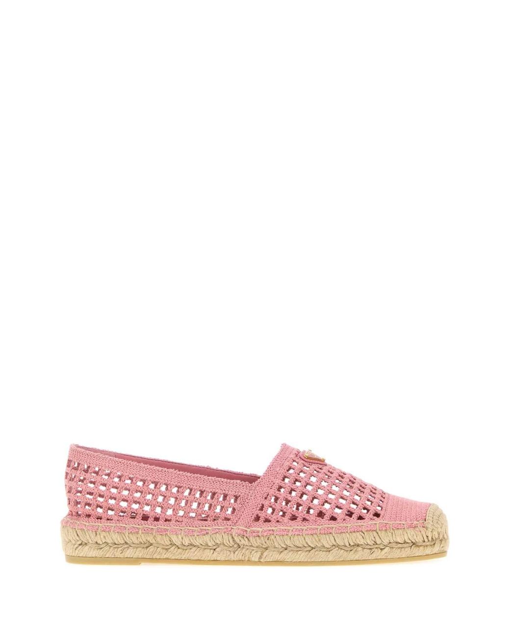 Prada Pink Crochet Espadrilles
