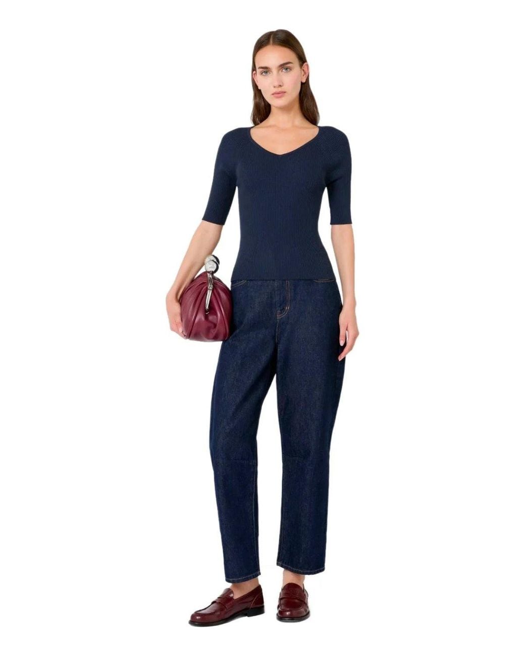 Weekend by Maxmara Blue Tenente Top